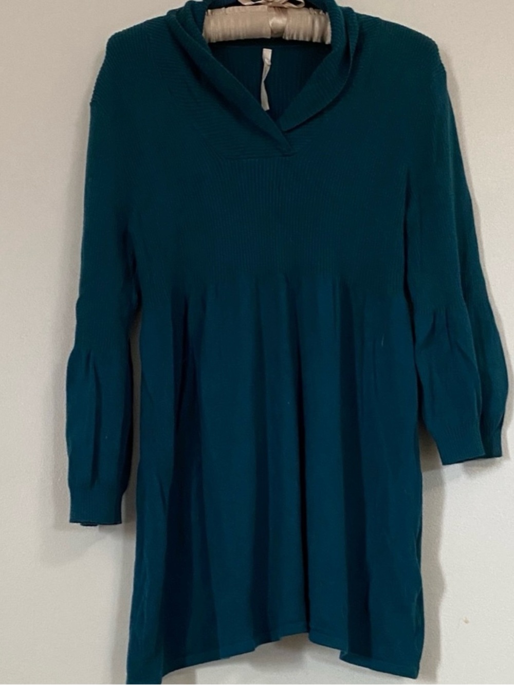 Leo & Nicole Teal Long Sleeve Tunic Dress